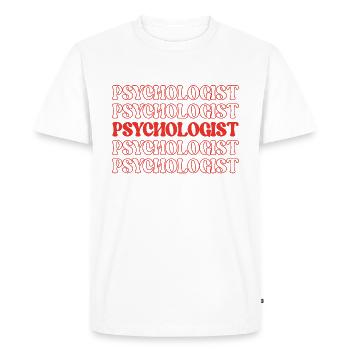 Psychologue Spécialiste du comportement Spécialiste de l’ - T-shirt Premium bio Homme - blanc - Devant - Nico (187cm)