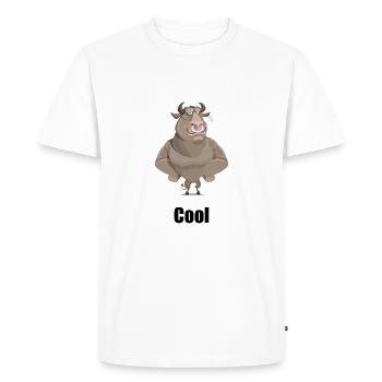 Cool - Men's Premium Organic T-Shirt - white - Front - Nico (187cm)