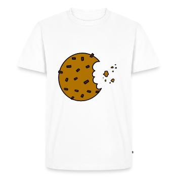 Biscuits - biscuits mordus - cookie - T-shirt Premium bio Homme - blanc - Devant - Nico (187cm)