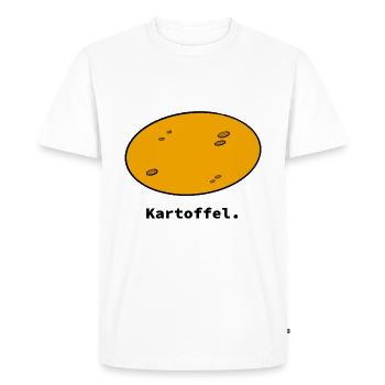 Kartoffel. - Kartoffel - Männer Premium Bio T-Shirt - Weiß - Vorne - Nico (187cm)