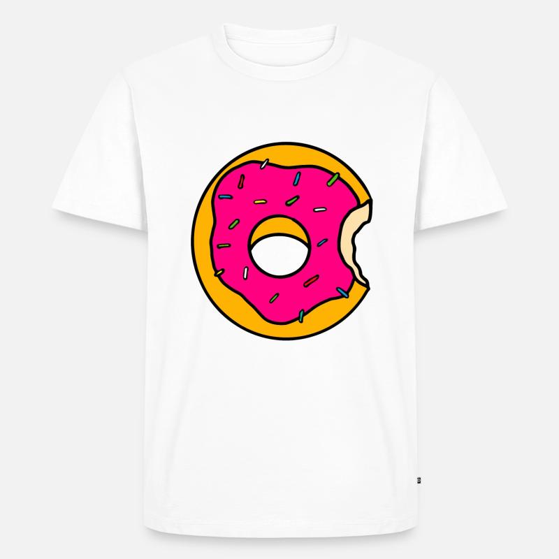 donut - Doughnut - Männer Premium Bio T-Shirt - Weiß
