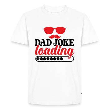 Chargement de blagues de papa - T-shirt Premium bio Homme - blanc - Devant - Nico (187cm)
