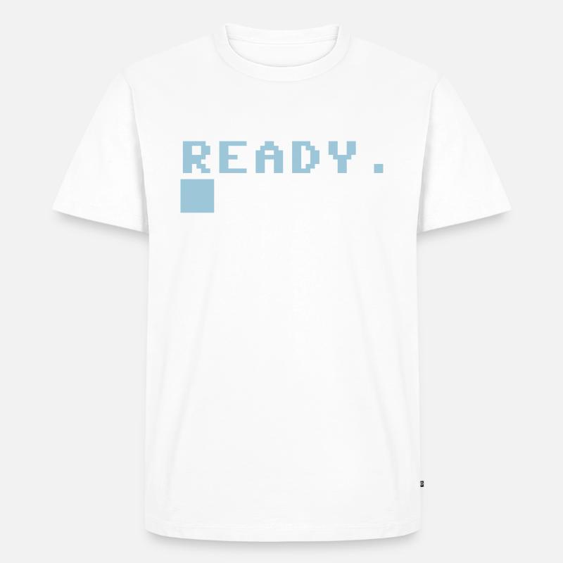 C64 Gamer Geschenk Idee Retro Computer - Männer Premium Bio T-Shirt - Weiß