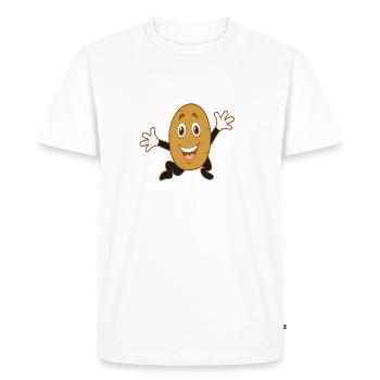 T Shirt Potato Vegetables - Men's Premium Organic T-Shirt - white - Front - Nico (187cm)