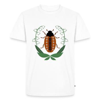 Coléoptères au muguet - T-shirt Premium bio Homme - blanc - Devant - Nico (187cm)