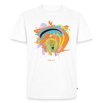 Parapente - Color your soul - T-shirt Premium bio Homme - blanc - Devant - Nico (187cm)