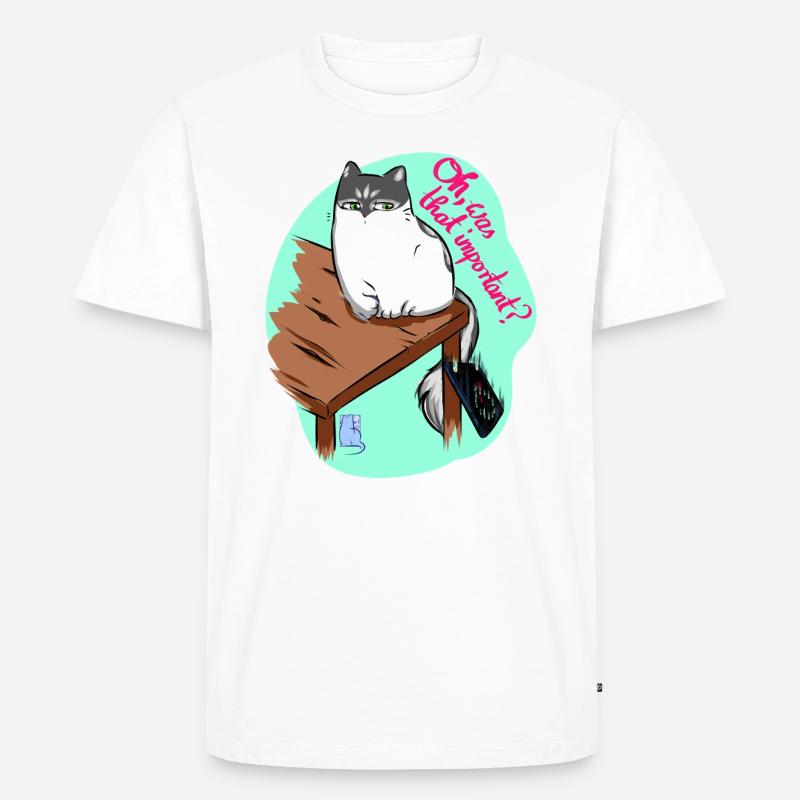 Oh, was that important - Männer Premium Bio T-Shirt - Weiß
