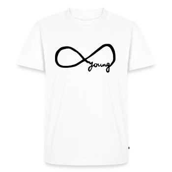 infinity_young - Men's Premium Organic T-Shirt - white - Front - Nico (187cm)