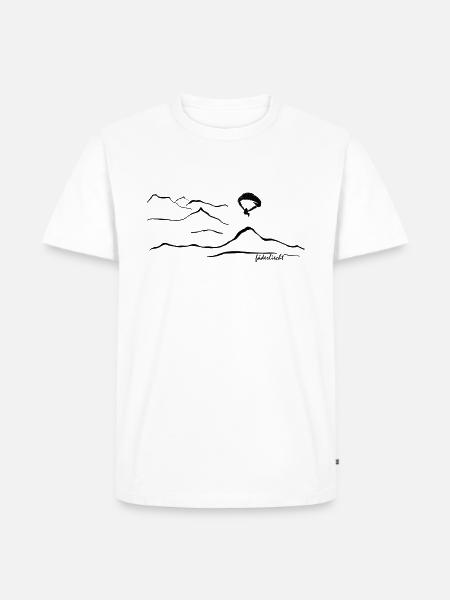 Panoramaflug | Paragliding - Männer Premium Bio T-Shirt - Weiß