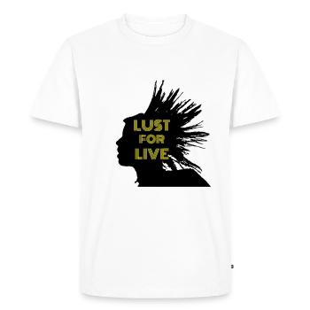 Lust for life (Boutique alwinproduction) - T-shirt Premium bio Homme - blanc - Devant - Nico (187cm)