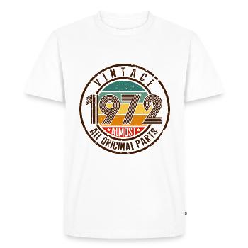 Vintage 1972 almost all original - T-shirt Premium bio Homme - blanc - Devant - Nico (187cm)