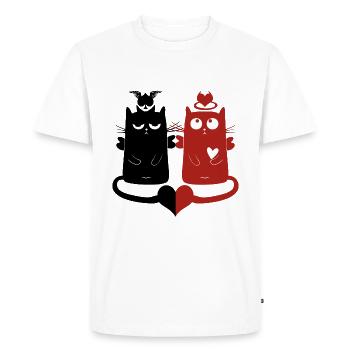 Anges et démons - T-shirt Premium bio Homme - blanc - Devant - Nico (187cm)
