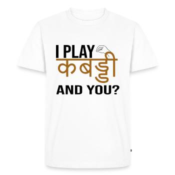 J’adore Kabaddi Sport - T-shirt Premium bio Homme - blanc - Devant - Nico (187cm)