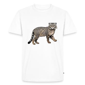Pallas Wildcat - Design animalier - T-shirt Premium bio Homme - blanc - Devant - Nico (187cm)