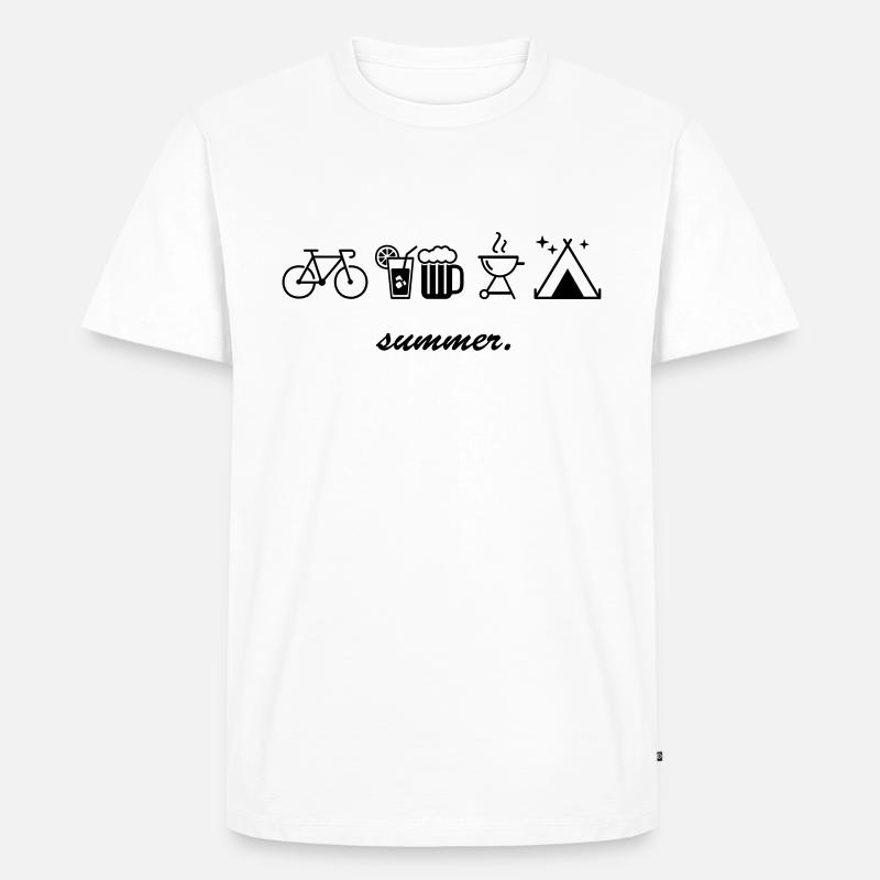 summer. - Männer Premium Bio T-Shirt - Weiß
