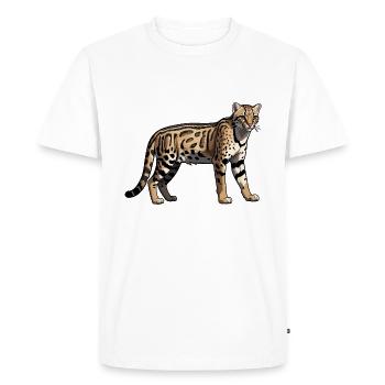 Guépard - Motifs Sauvages Mignons - T-shirt Premium bio Homme - blanc - Devant - Nico (187cm)