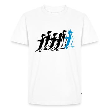 Penguins Pack - Men's Premium Organic T-Shirt - white - Front - Nico (187cm)