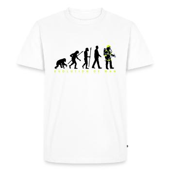 evolution_feuerwehrmann_012015_b_3c - Männer Premium Bio T-Shirt - Weiß - Vorne - Nico (187cm)