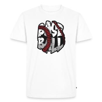 Baseball présent home run joueur de baseball athlète - T-shirt Premium bio Homme - blanc - Devant - Nico (187cm)