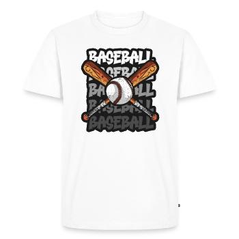 Baseball present home run baseball player athlete - Men's Premium Organic T-Shirt - white - Front - Nico (187cm)
