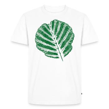Aulne / Feuille d’aulne - Nature & Jardin - T-shirt Premium bio Homme - blanc - Devant - Nico (187cm)