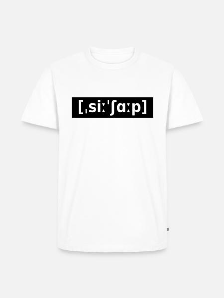 C# - C SHARP - LAUTSCHRIFT - Männer Premium Bio T-Shirt - Weiß