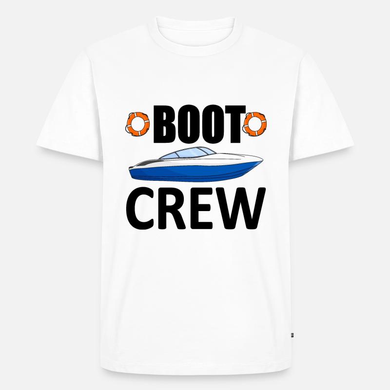 Motorboot Boot Crew - Männer Premium Bio T-Shirt - Weiß