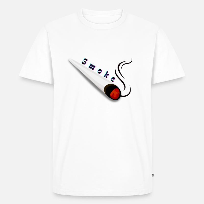 Smoke 2 - Männer Premium Bio T-Shirt - Weiß