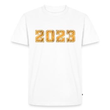 2023 Retro - Men's Premium Organic T-Shirt - white - Front - Nico (187cm)