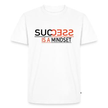 Success is a mindset - Men's Premium Organic T-Shirt - white - Front - Nico (187cm)