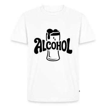 Alcool - Cool Drinking Logo - T-shirt Premium bio Homme - blanc - Devant - Nico (187cm)