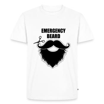 moustache barbe hipster - T-shirt Premium bio Homme - blanc - Devant - Nico (187cm)
