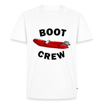 Bateau bateau bateau équipage - T-shirt Premium bio Homme - blanc - Devant - Nico (187cm)