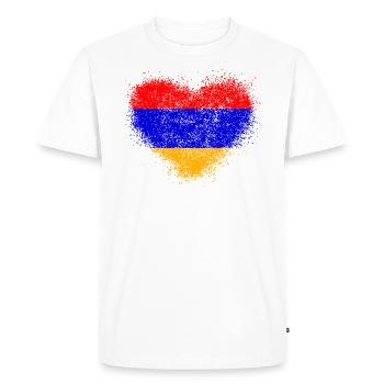 Arménie - T-shirt Premium bio Homme - blanc - Devant - Nico (187cm)