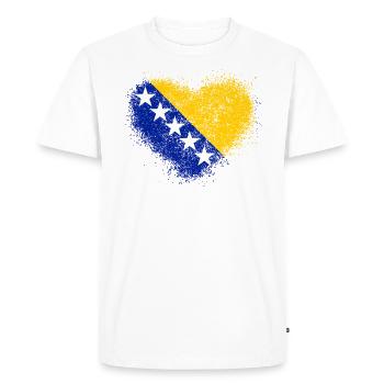 Bosnie-et-Herzégovine - T-shirt Premium bio Homme - blanc - Devant - Nico (187cm)