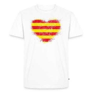 Catalogne - T-shirt Premium bio Homme - blanc - Devant - Nico (187cm)