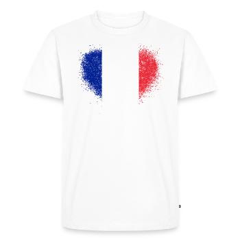 France - T-shirt Premium bio Homme - blanc - Devant - Nico (187cm)