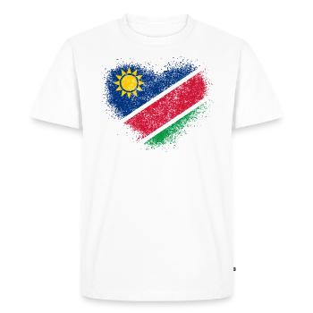 Namibie - T-shirt Premium bio Homme - blanc - Devant - Nico (187cm)