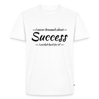 Success - Men's Premium Organic T-Shirt - white - Front - Nico (187cm)