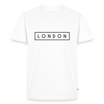 LONDON T-SHIRT modern font text gift - Men's Premium Organic T-Shirt - white - Front - Nico (187cm)