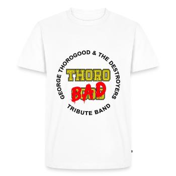 LOGO THOROBAD COMPACT - Men's Premium Organic T-Shirt - white - Front - Nico (187cm)