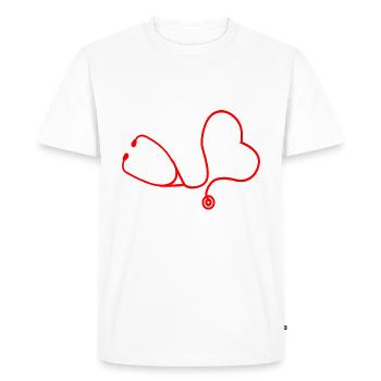 Cadeau de docteur étudiant en médecine - T-shirt Premium bio Homme - blanc - Devant - Nico (187cm)