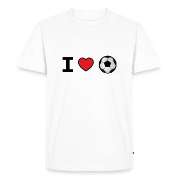I love soccer - I heart soccer - soccer team - Men's Premium Organic T-Shirt - white - Front - Nico (187cm)