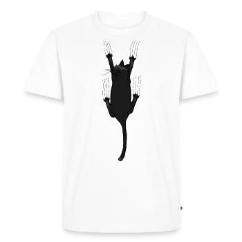 Chat, amoureux des chats - T-shirt Premium bio Homme - blanc - Devant - Nico (187cm)