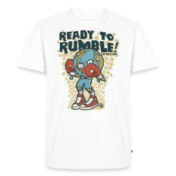Ready to rumble - Men's Premium Organic T-Shirt - white - Front - Nico (187cm)