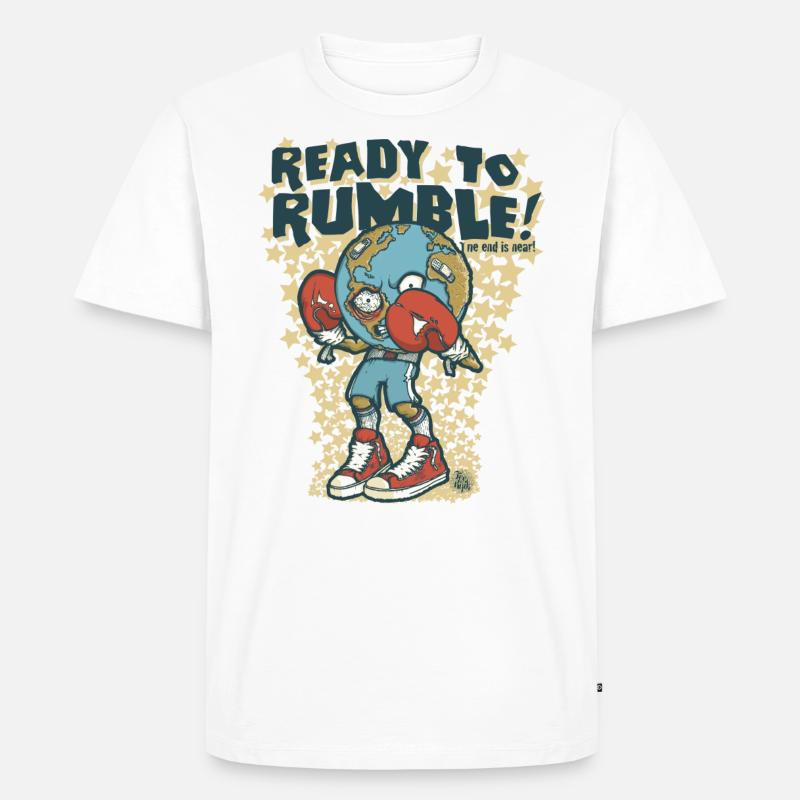 Ready to rumble - Männer Premium Bio T-Shirt - Weiß