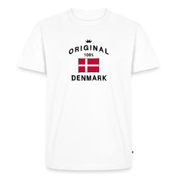 Drapeau danois bannière bannière naissance de Copenhague - T-shirt Premium bio Homme - blanc - Devant - Nico (187cm)