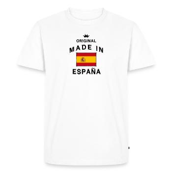 Spain spanish flag flag gift for birth - Men's Premium Organic T-Shirt - white - Front - Nico (187cm)