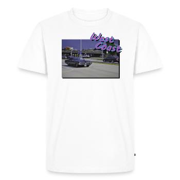 West Coast City Car Lowrider USA gangster - T-shirt Premium bio Homme - blanc - Devant - Nico (187cm)