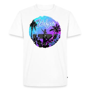 Ibiza Club Party - Men's Premium Organic T-Shirt - white - Front - Nico (187cm)